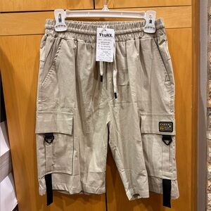 Beige Cargo Shorts